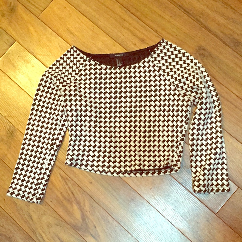 Houndstooth Crop Top